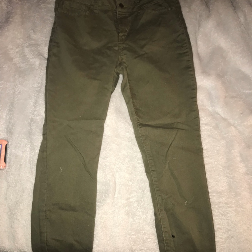 Womens Wax Brand Olive Green Pants
